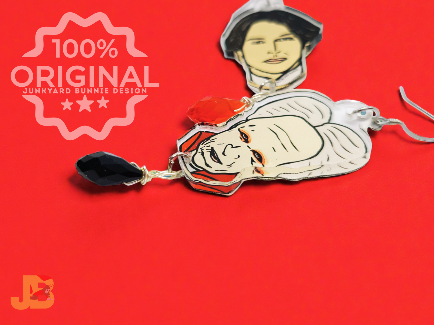 Jonathan Harker & Count Dracula Acrylic Earrings