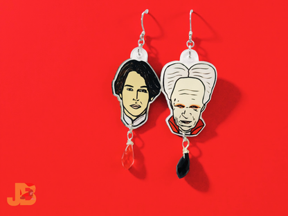 Jonathan Harker & Count Dracula Acrylic Earrings