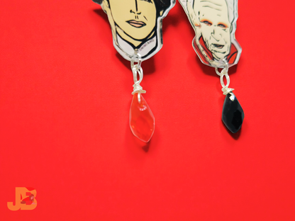 Jonathan Harker & Count Dracula Acrylic Earrings