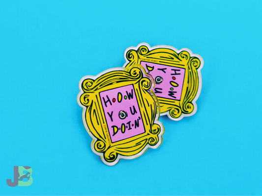 How You Doin' Picture Frame Peephole Acrylic Pin