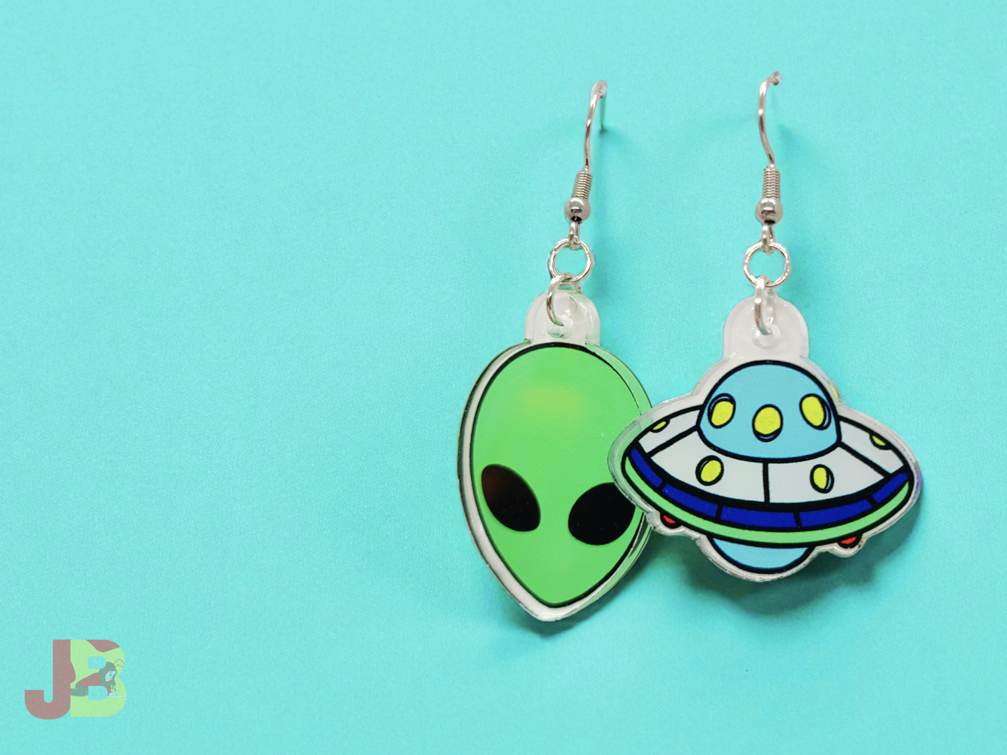 Alien UFO Acrylic Earrings