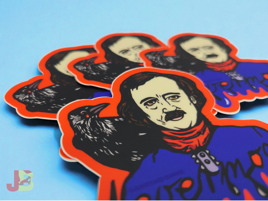 Edgar Allan Poe Gothic Literature Vinyl Stickers