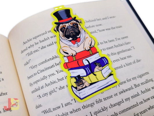 Bookish Pug Magnetic Bookmark