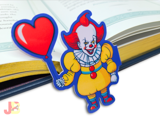 Creepy Clown Magnetic Bookmark