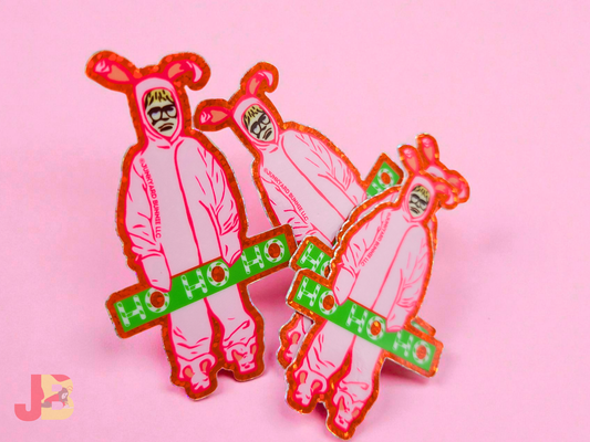 Ralphie 'Pink Bunny' Glitter Vinyl Sticker