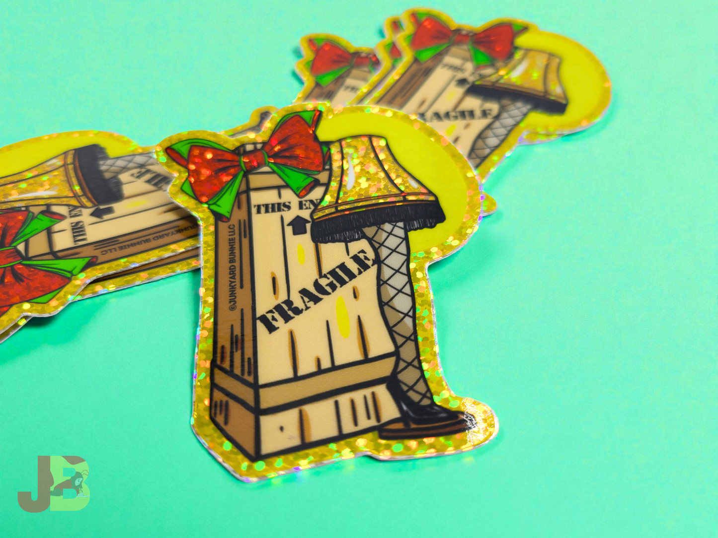 Leg Lamp Glitter Vinyl Sticker