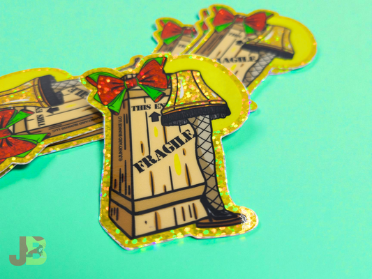 Leg Lamp Glitter Vinyl Sticker