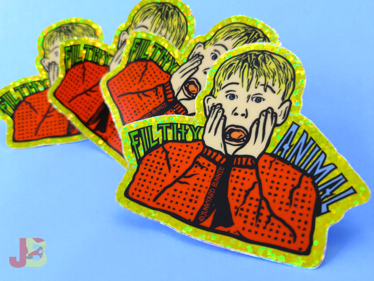 Filthy Animal Glitter Vinyl Sticker