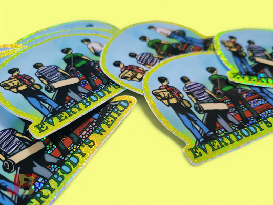 Everybody's Weird Glitter Vinyl Stickers