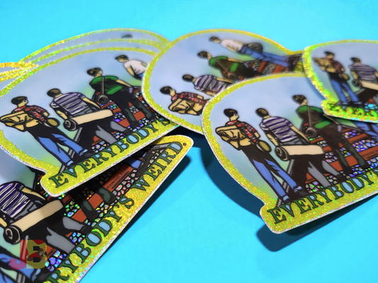 Everybody's Weird Glitter Vinyl Stickers