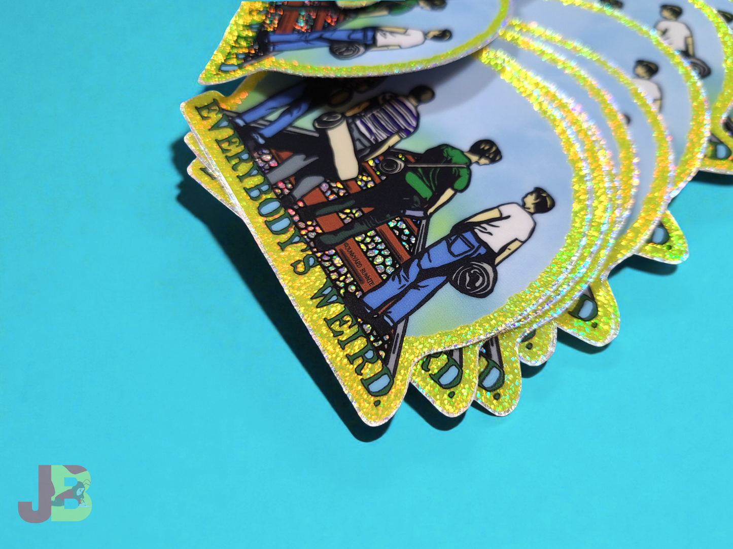 Everybody's Weird Glitter Vinyl Stickers