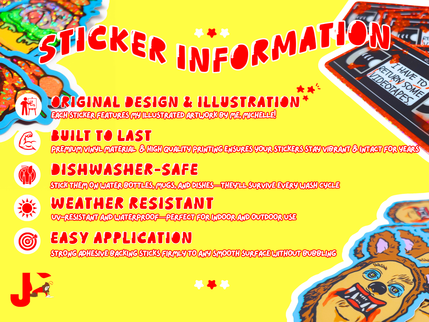 Haunted Hotel Bear Vinyl Sticker