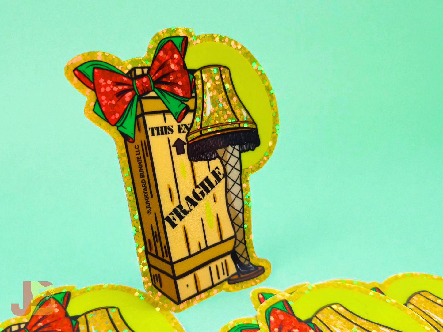 Leg Lamp Glitter Vinyl Sticker