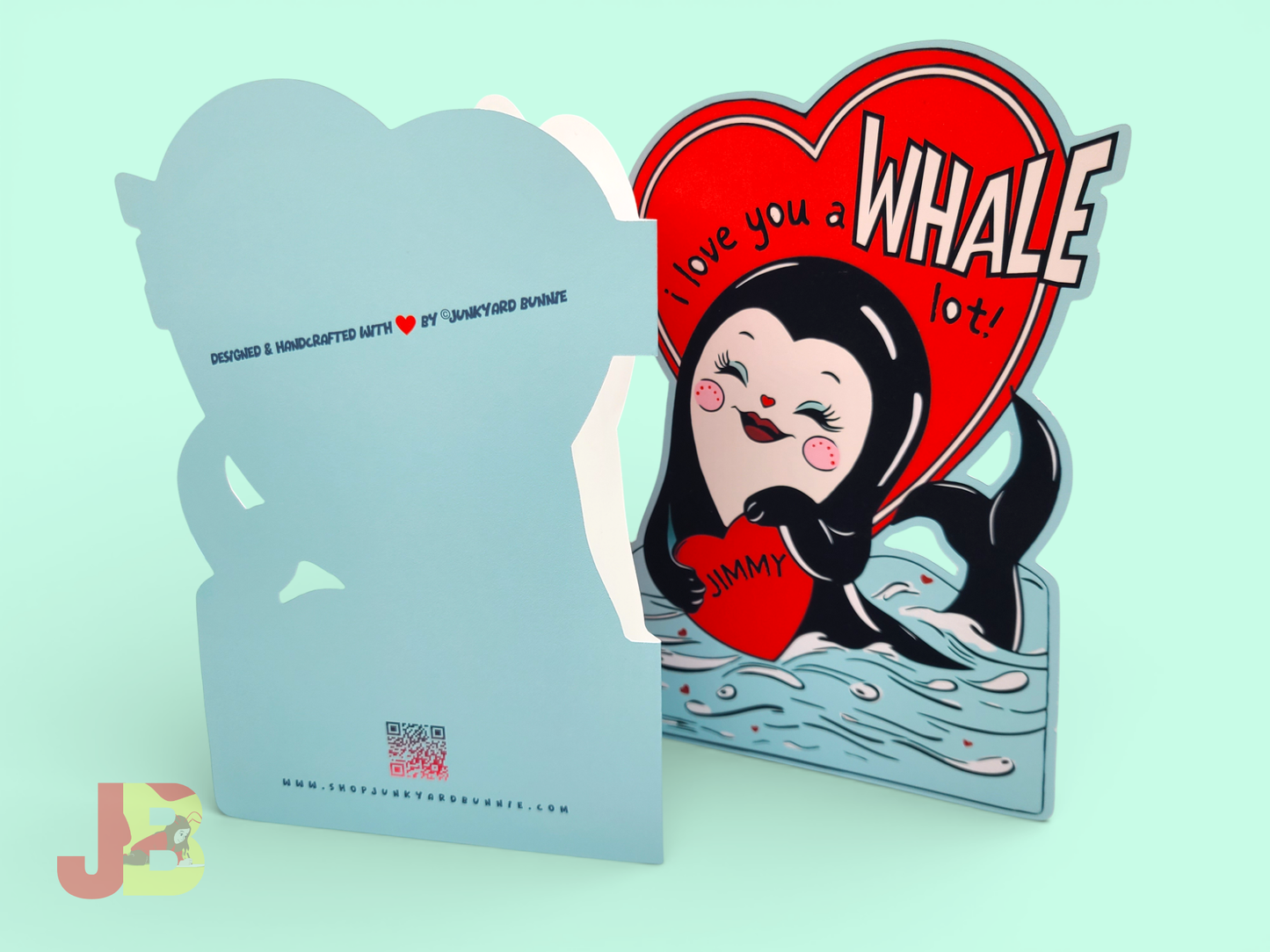 Retro Anthropomorphic Whale Greeting Card