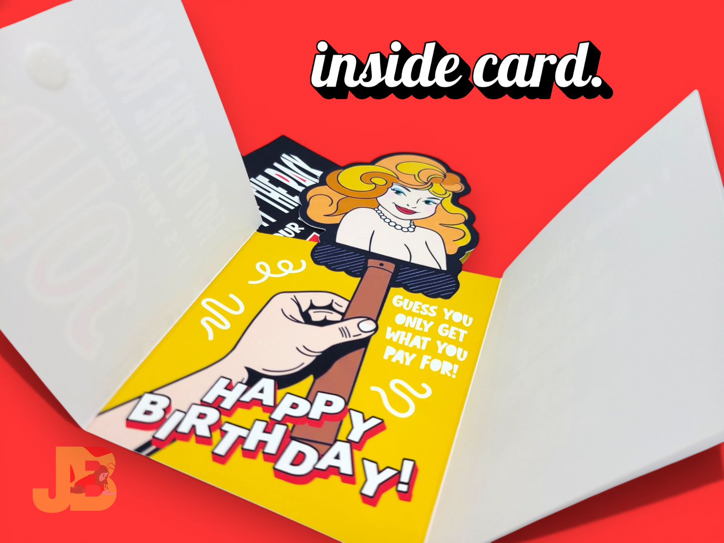 Retro Pin-up Adult Birthday Card - Personalized Name