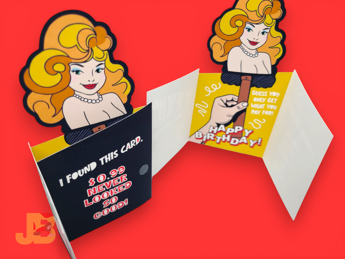 Retro Pin-up Adult Birthday Card - Personalized Name