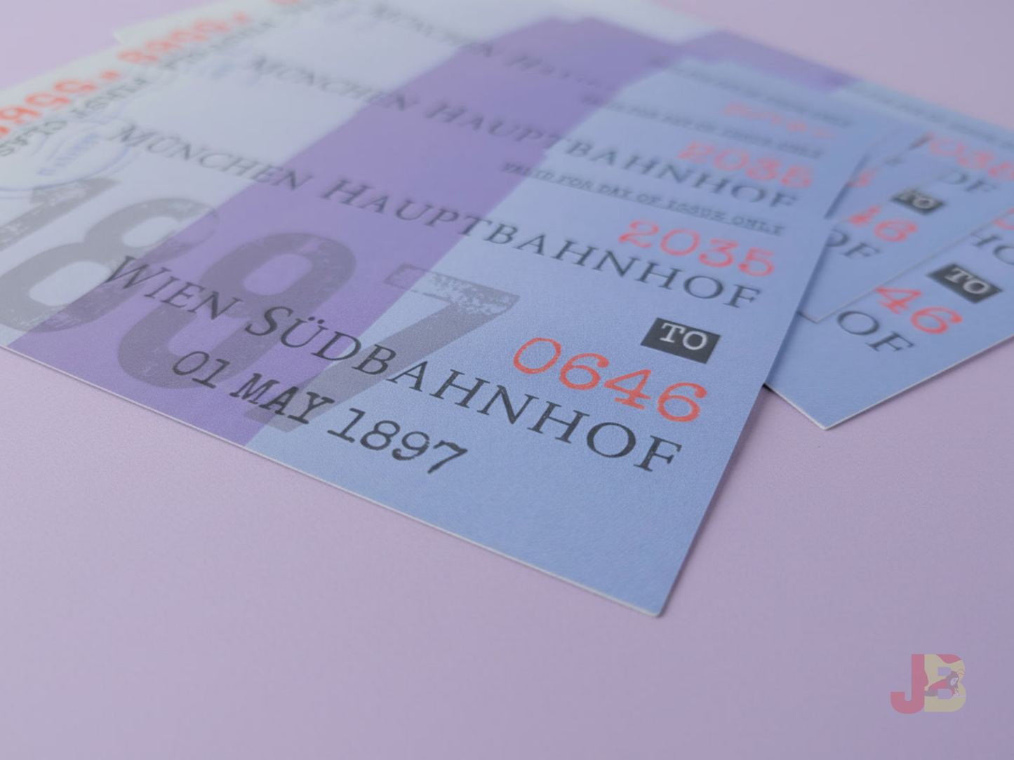 Jonathan Harker's Train Ticket Bookmark