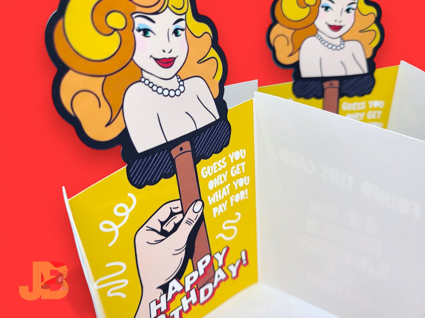 Retro Pin-up Adult Birthday Card - Personalized Name