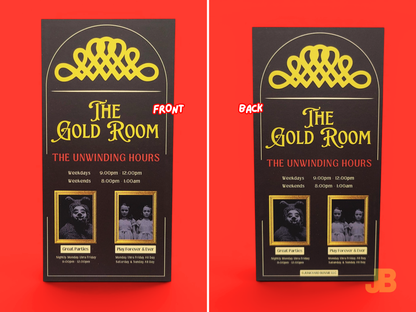 The Gold Room Sign Bookmark