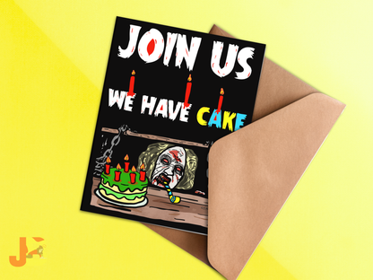 Evil Cheryl "Join Us" Horror Birthday Card