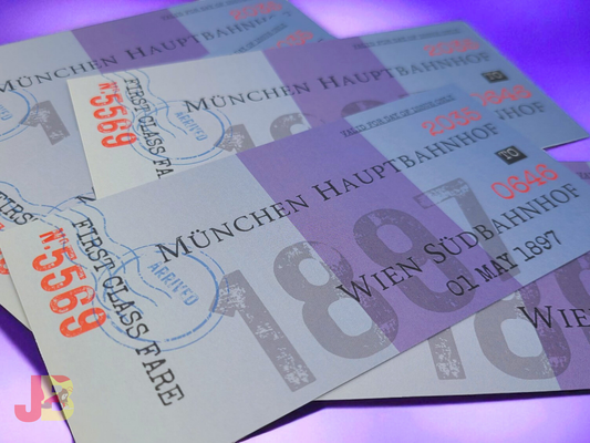 Jonathan Harker's Train Ticket Bookmark