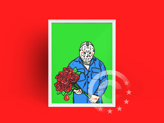 A Romantic Jason Horror Art Print