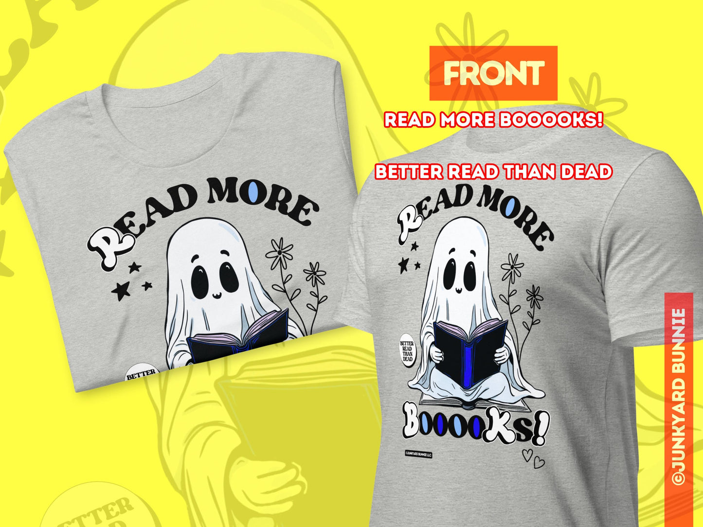 Bookish Ghost Spooky T-Shirt