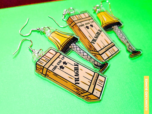 Lamp and Fragile Box Acrylic Earrings