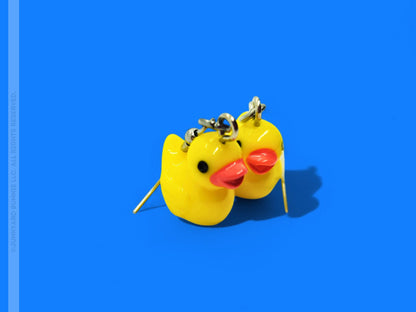 Miniature Rubber Duck Earrings