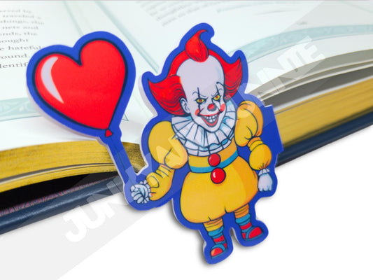 Creepy Clown Magnetic Bookmark