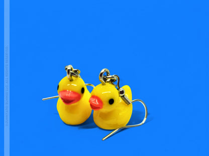 Miniature Rubber Duck Earrings