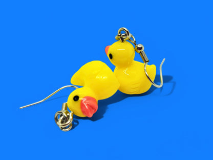 Miniature Rubber Duck Earrings