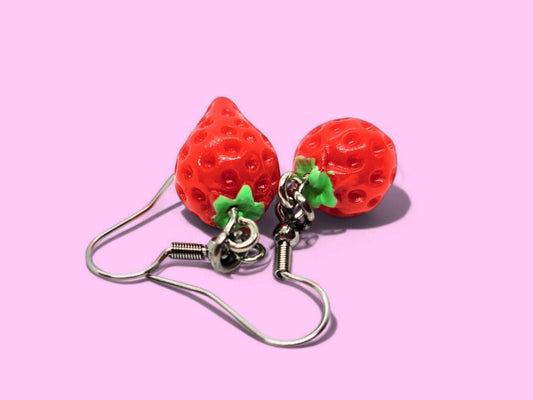 Miniature Strawberry Earrings