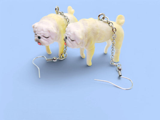 Cute Miniature Pug Earrings