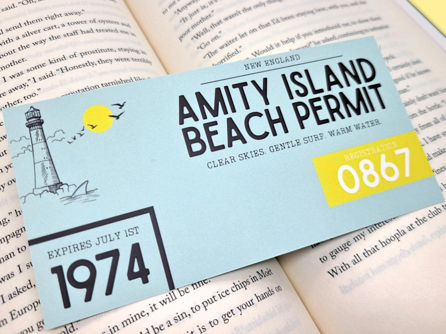 Retro Beach Pass Bookmark